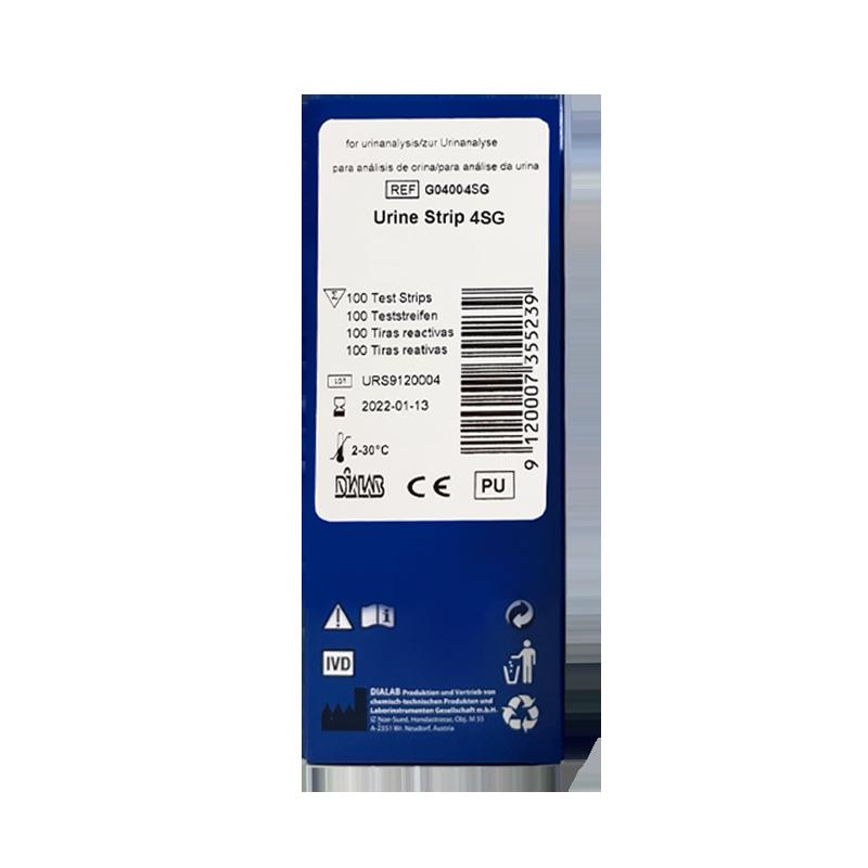 Тест-смужки для експрес аналізу сечі на глюкозу,питому вагу,pH,білок №100,Dialab